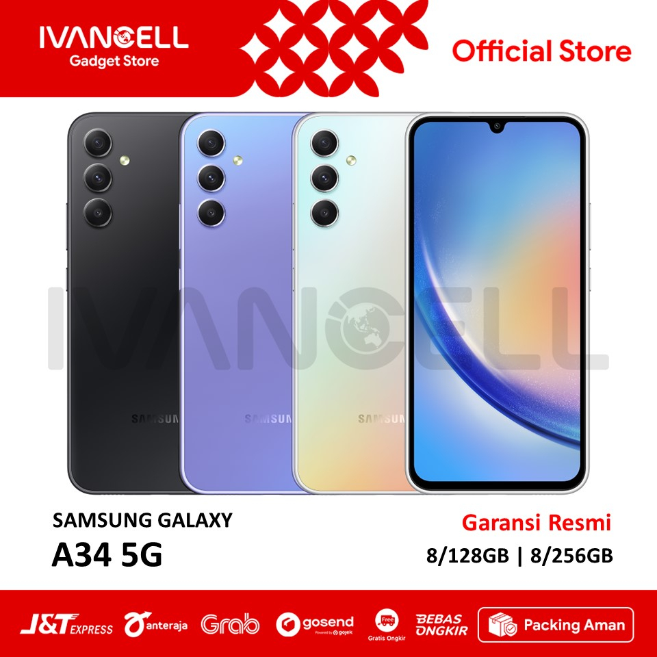Jual Official Samsung Galaxy A34 5G 8/128GB 8/256GB Smartphone Android ...