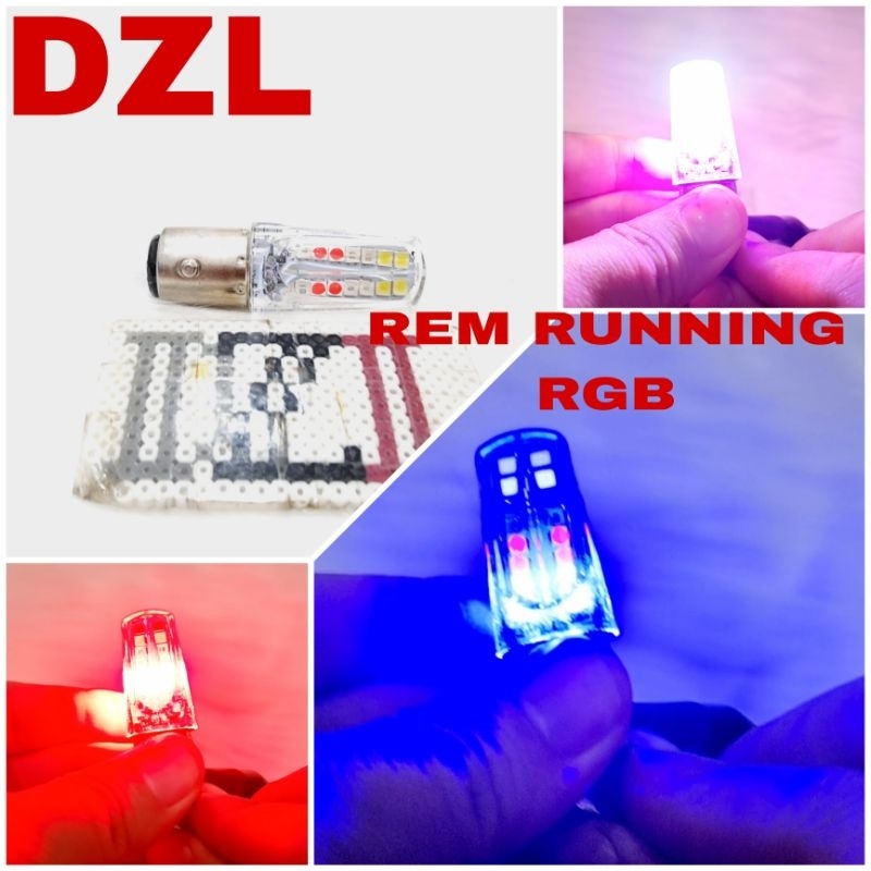 Jual lampu rem motor dan mobil led 32 mata 3 mode running rgb ...
