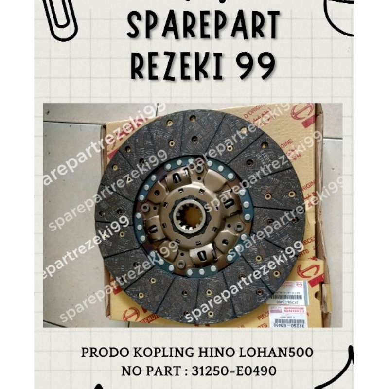Jual Plat / Prodo Kopling Clutch Disc HINO LOHAN 500 15 INCH Shopee