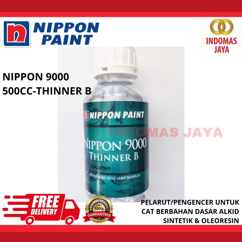 Jual Thinner Nippon 9000 Thinner B Nippon Paint Thinner Alkyd - 500cc ...