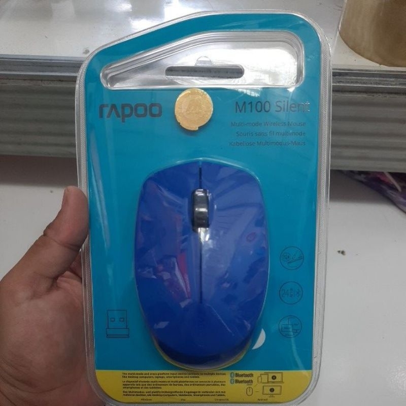Jual MOUSE WIRELESS RAPPO M100 SILENT | Shopee Indonesia