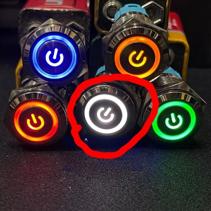 Jual Saklar LED stainless tombol on off push button metal plus socket ...