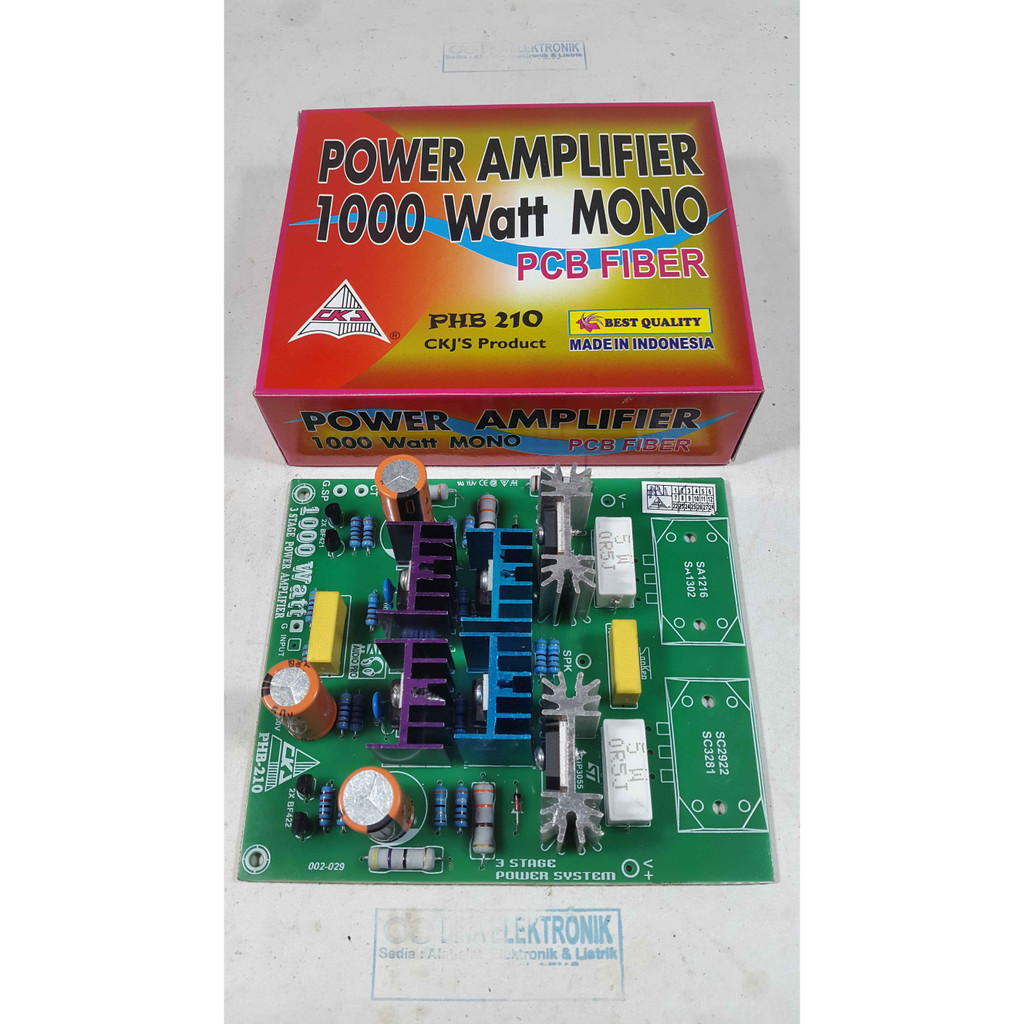 Jual KIT DRIVER POWER AMPLIFIER MONO 3 TINGKAT 1000 WATT - PCB FIBER