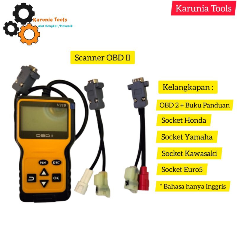 Jual Scaner OBD2 untuk motor injeksi Honda Yamaha Kawasaki | Shopee ...