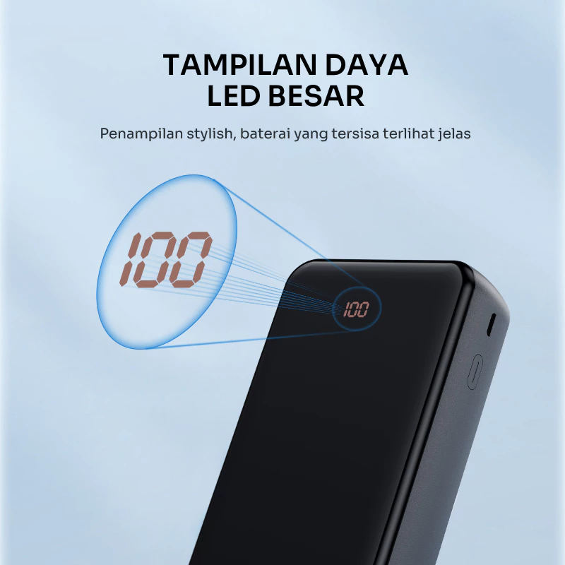 Powerbank ROBOT 20000mAH RP-201L 2.1A Dengan 3 Kabel Type C Lightning Micro