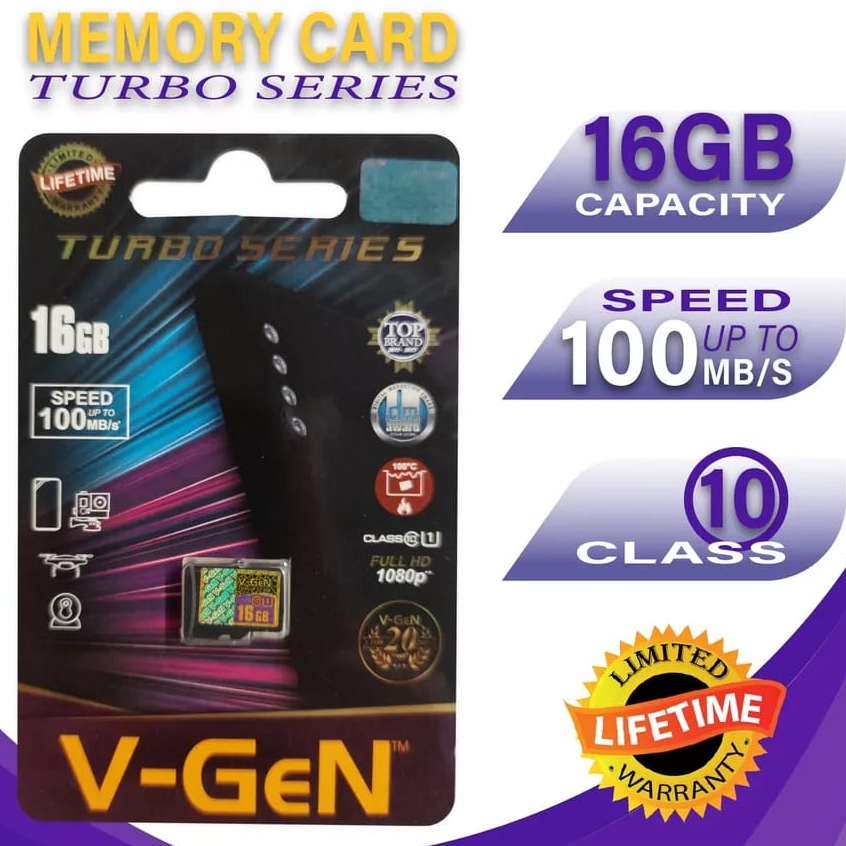 Jual Vgen Memori Micro SD Vgen 16 GB TURBO Class 10 SERIES Memory