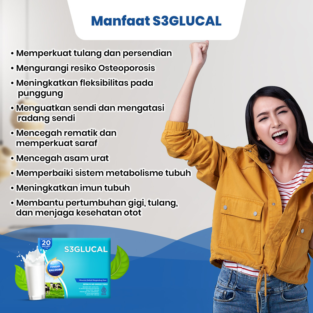 Jual S3GLUCAL S3 Glucal ORIGINAL | ISI 20 SACHET | Shopee Indonesia