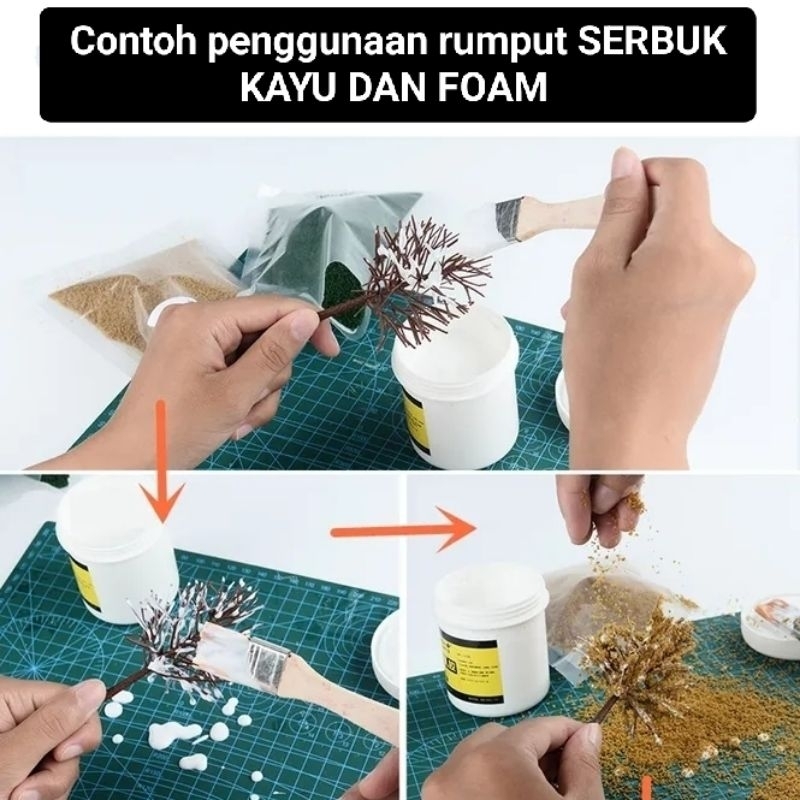 Jual 15gr Rumput Serbuk Kayu Tabur Bahan Maket Diorama Landscape ...