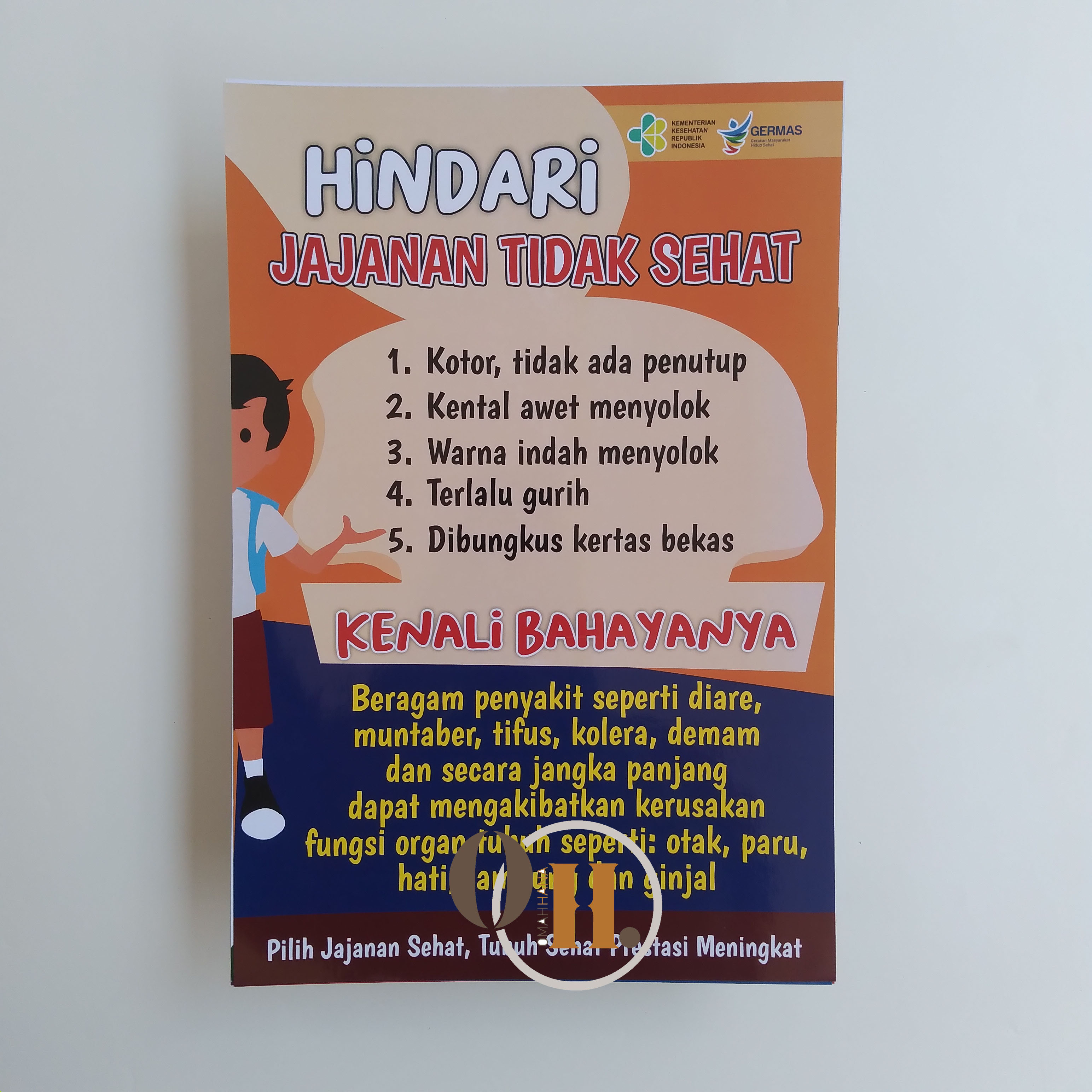 Jual Poster Hindari Jajanan Tidak Sehat Poster Jangan Jajan