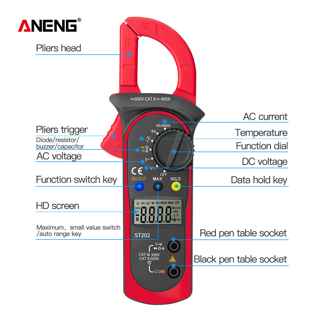Jual Taffware ANENG Professional Digital Multimeter Voltage Tester ...