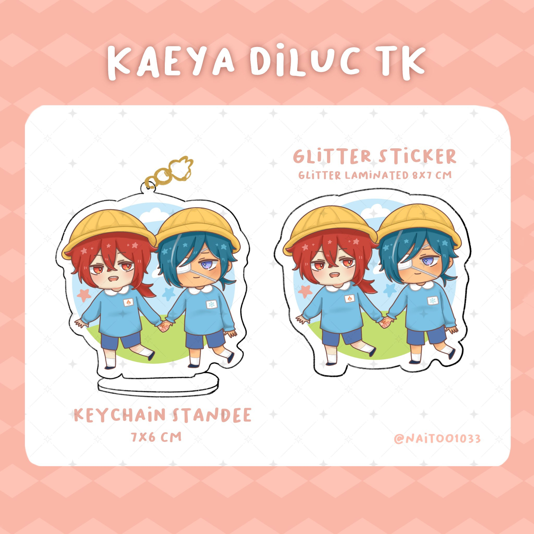 Jual Kaeya & Diluc Kaeluc TK Keychain Standee dan Sticker Genshin ...