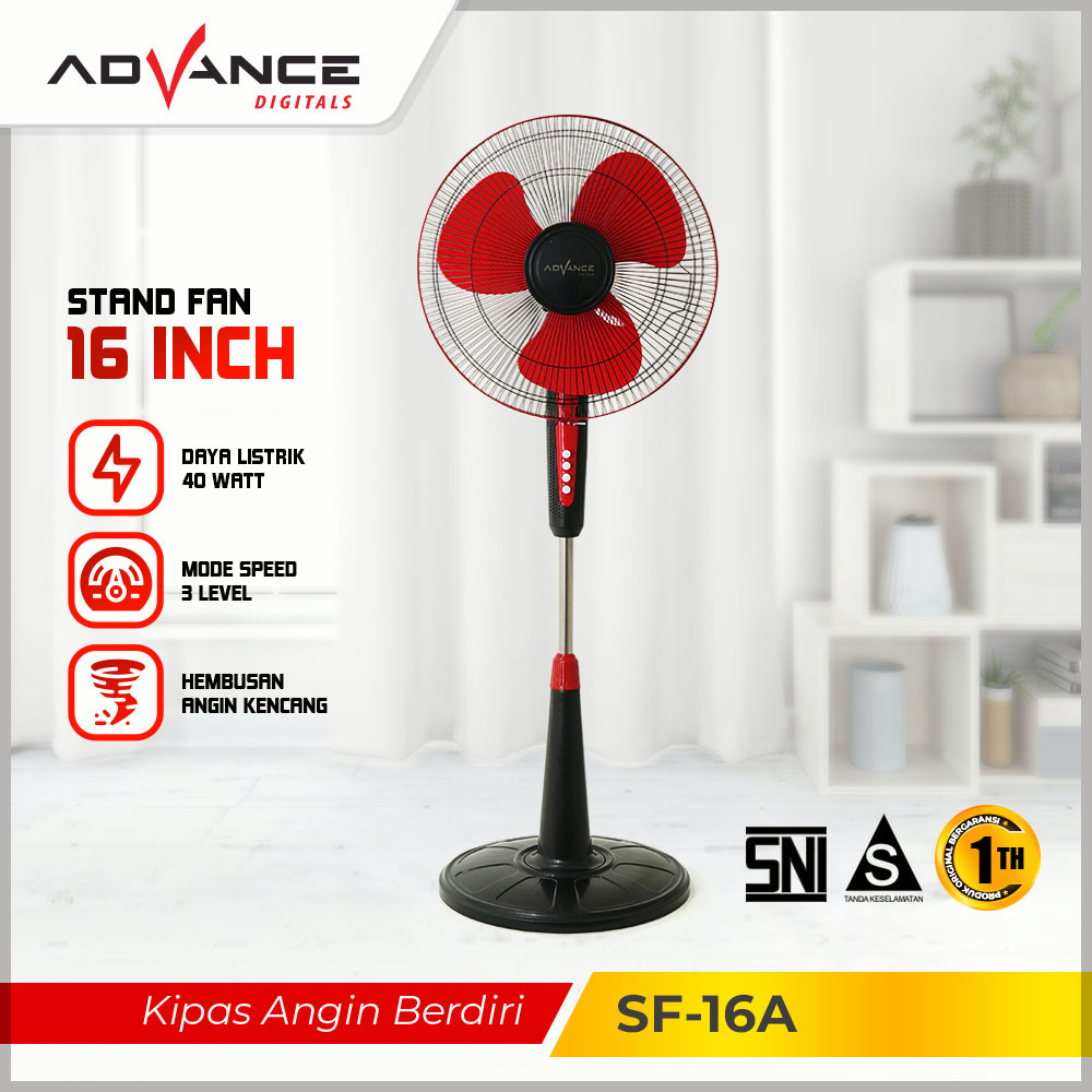 Jual Advance Kipas Angin 16" Berdiri Stand Fan SF-16A Votre Garansi ...