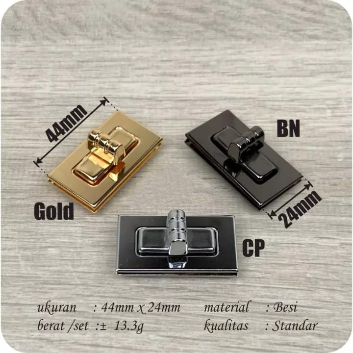 Jual Kunci Tas Putar Besi Besar 4,5mm | Shopee Indonesia