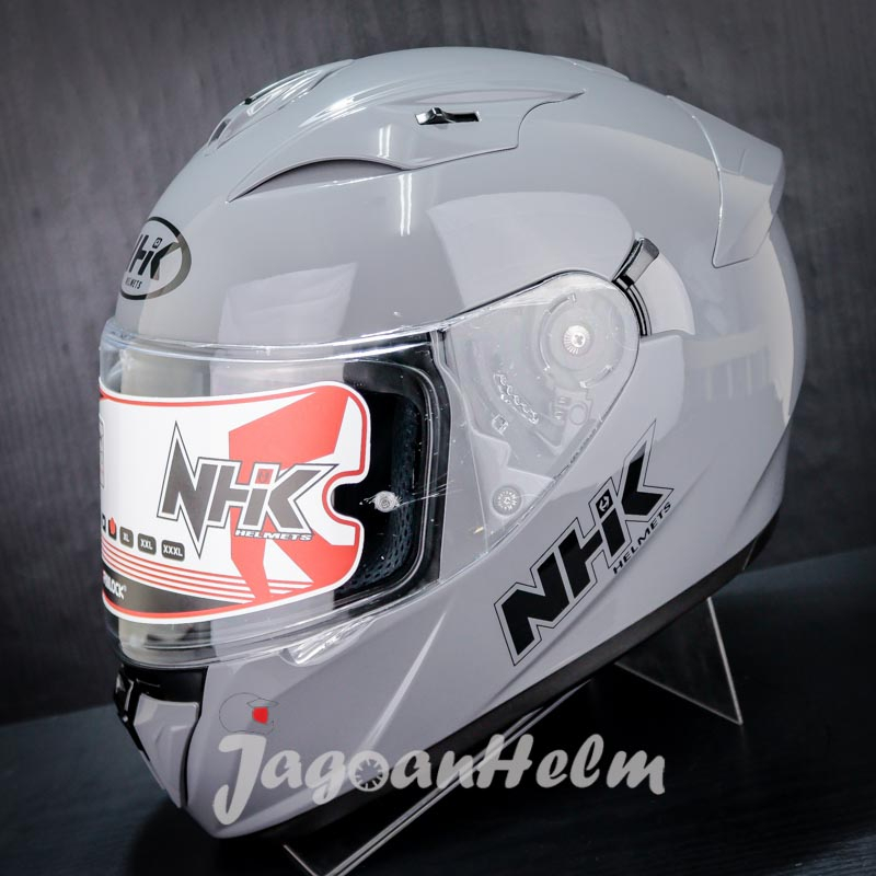 Jual NHK HELM GP PRIME SOLID DIM GREY GLOSSY| DOUBLE VISOR