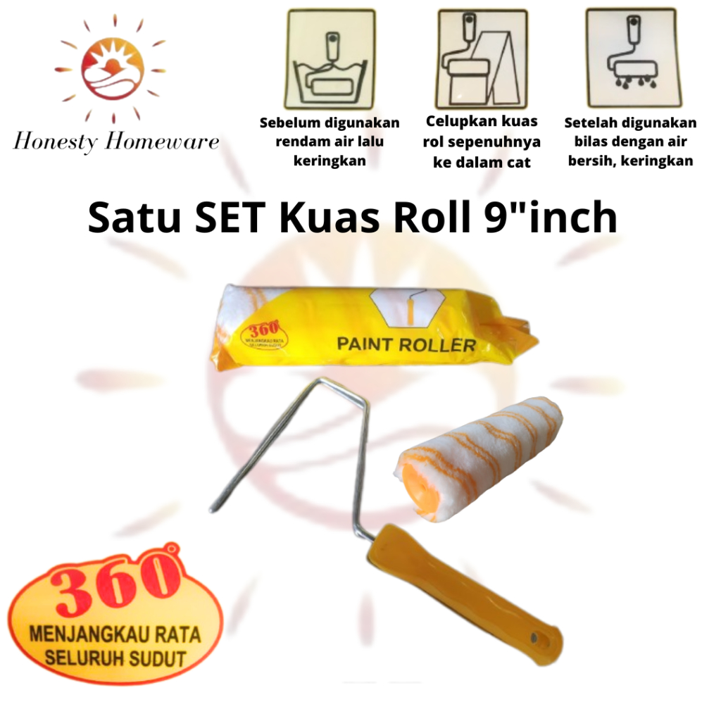 Jual Satu Set Kuas Roll 9