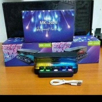 Jual Speaker Bluetooth LED RGB MK-2026 | Shopee Indonesia