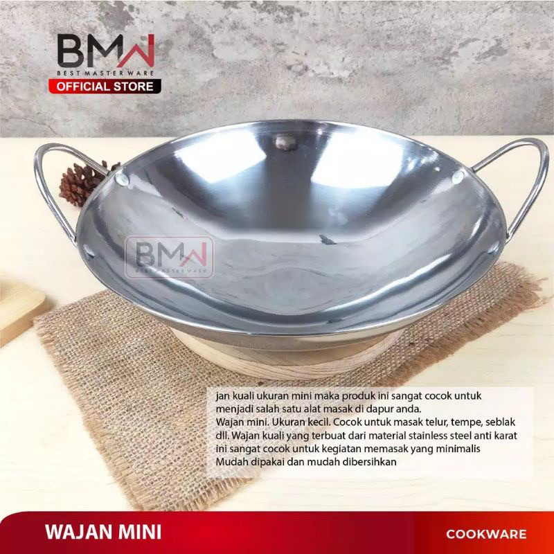 Jual Kuali Mini Stainless Wajan Masak Cm Penggorengan Shopee Indonesia