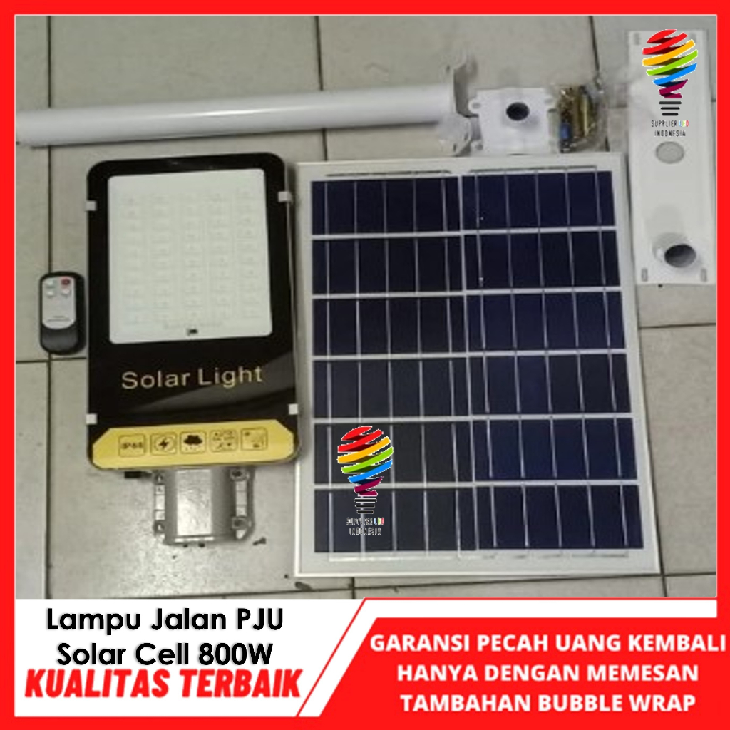 Jual Lampu Jalan Tenaga Surya 800 Watt SMD LED PJU Solar CELL Outdoor ...