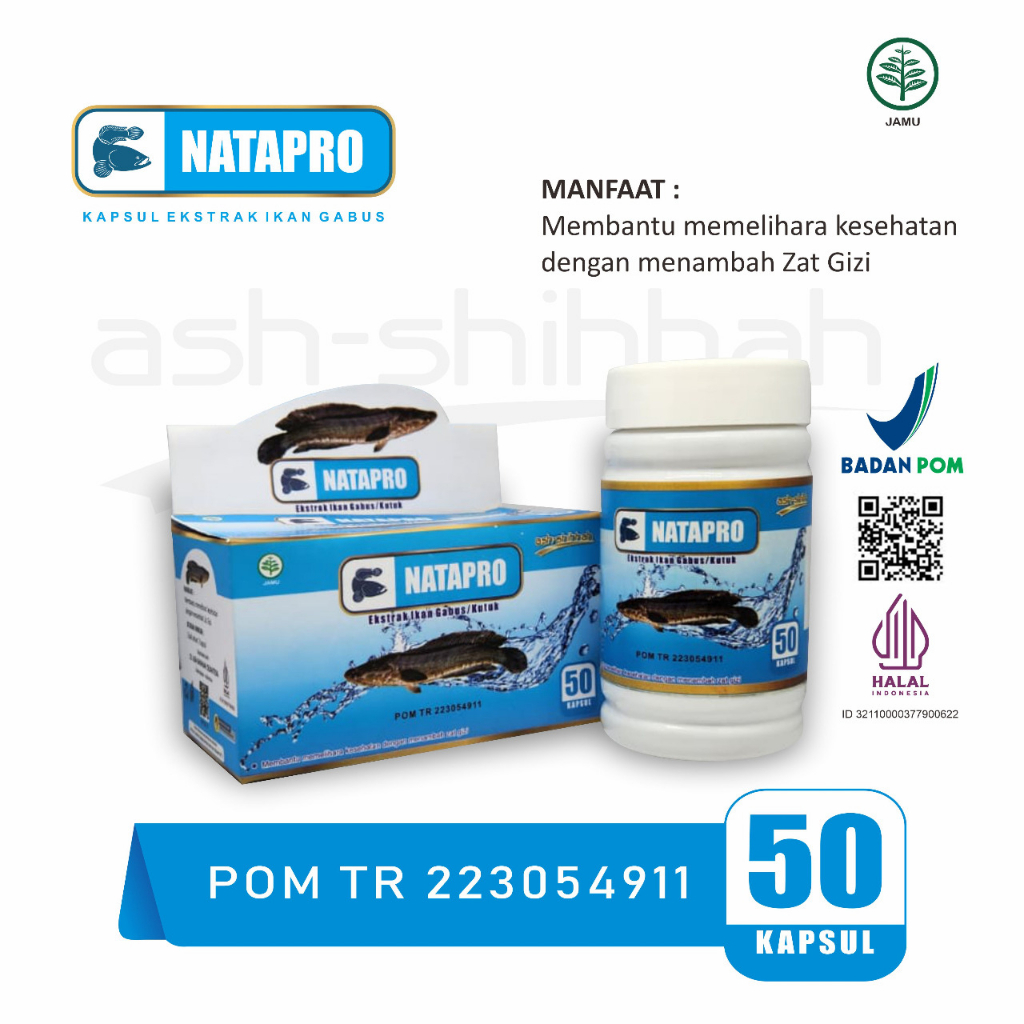 Jual Natapro Ekstrak Ikan Gabus/Kutuk 50 Kapsul - Ash Shihhah | Shopee ...