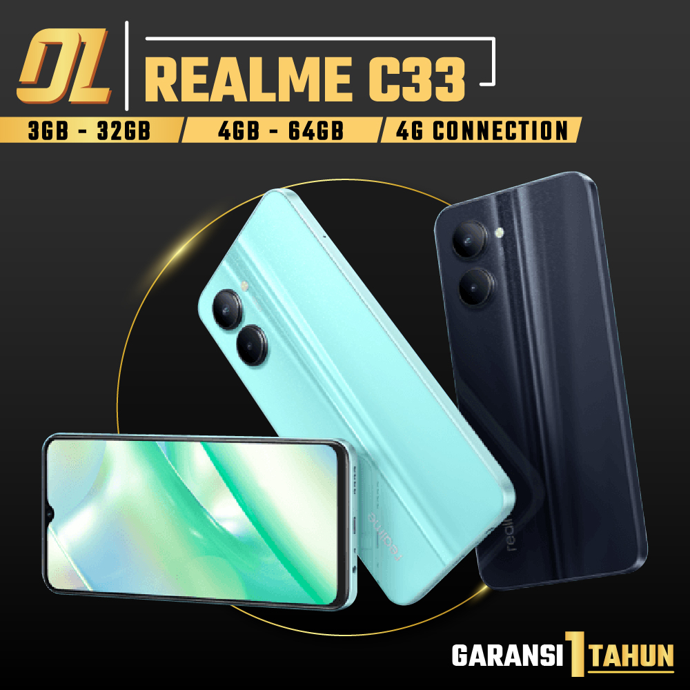 Jual Realme C33 3/32 4/64 RAM 3 4 ROM 32 64 GB 3GB 4GB 32GB 64GB HP ...