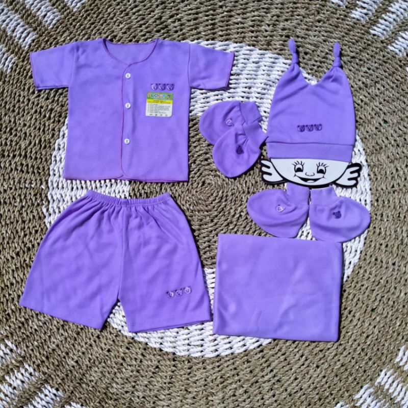 Jual SET Lengkap Baju Bayi Baru Lahir Perempuan Lengan Pendek Paket