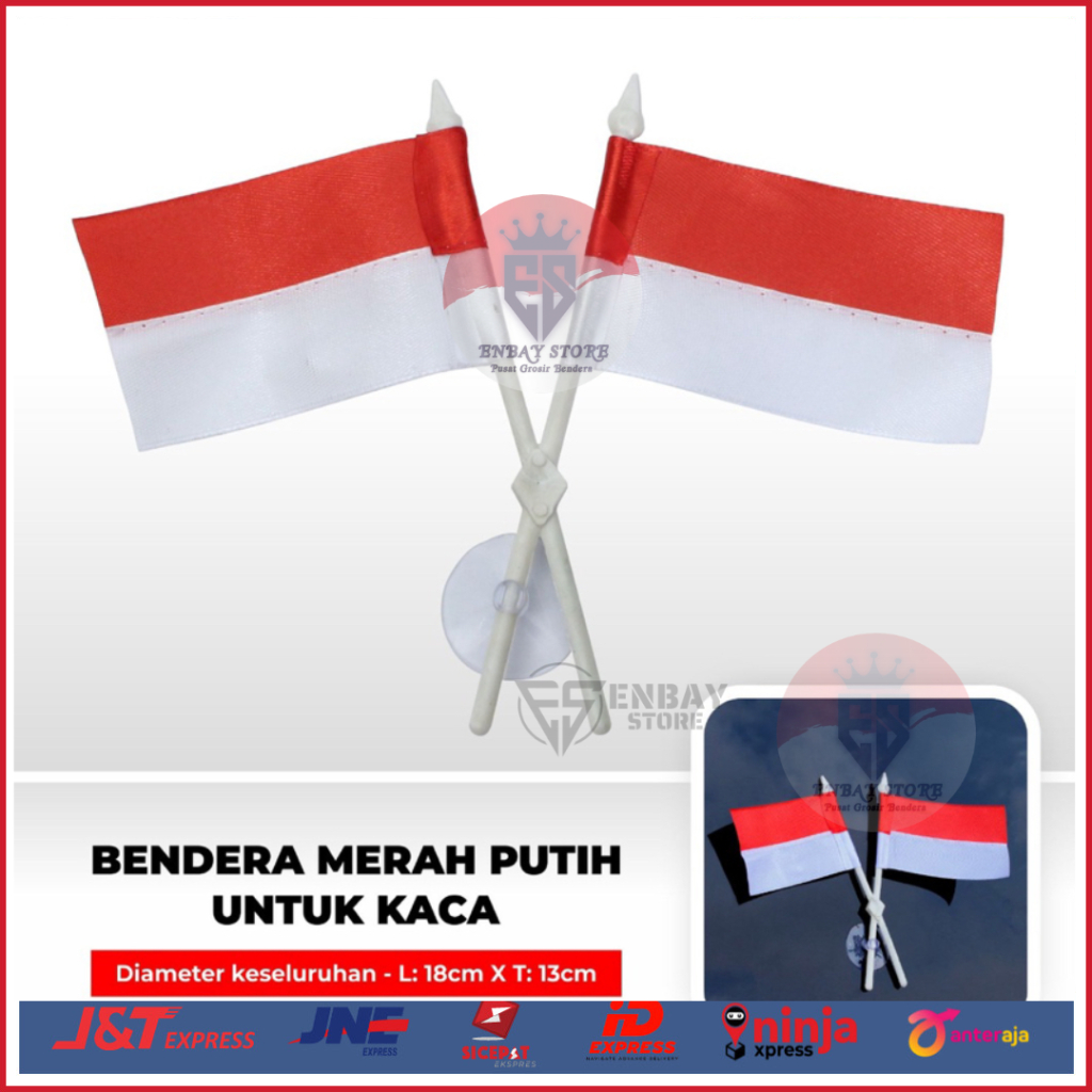 Jual Bendera Merah Putih Silang Tempel Kaca Shopee Indonesia