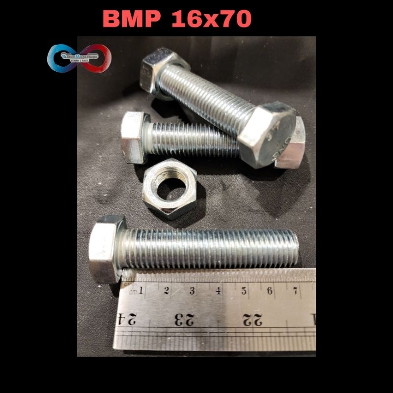 Jual Baut Mur Putih / Bmp M 16 X 70 | Shopee Indonesia