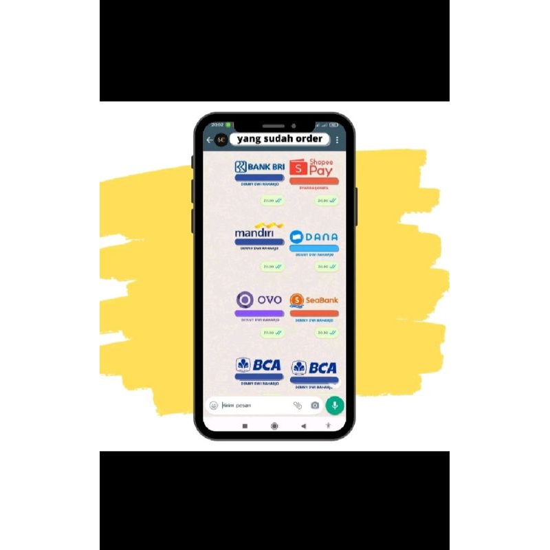Jual Stiker WhatsApp Nomor Rekening Bank/E-Wallet | Shopee Indonesia