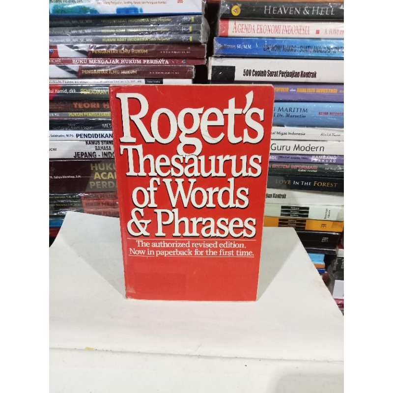 Jual Buku ROGET'S THESAURUS OF WORLDS & PHRASES. Shopee Indonesia