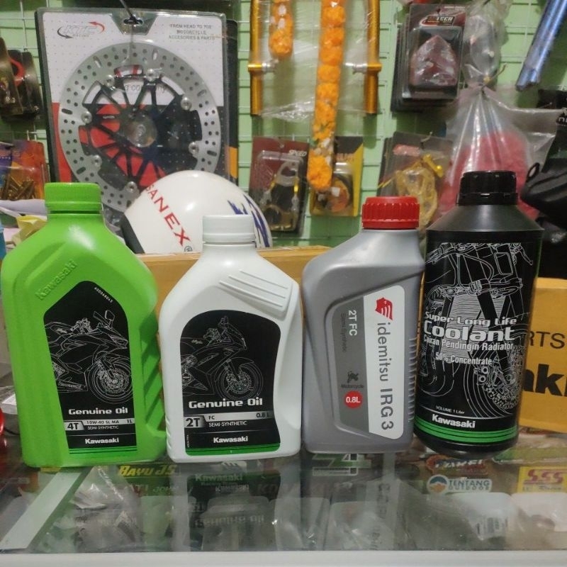 Jual AIR RADIATOR OLI SAMPING OLI MESIN ORIGINAL KAWASAKI IDEMITSU ...