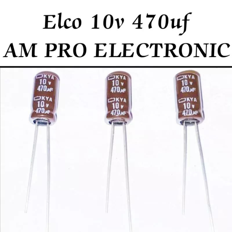 470µF 10V Elektrolitik Kondansatör (100 Adet