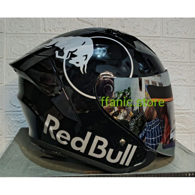 Jual HELM HALF FACE MOTIF MODEL KAIROZ MODIFIKASI LEOPARD PAKET GANTENG