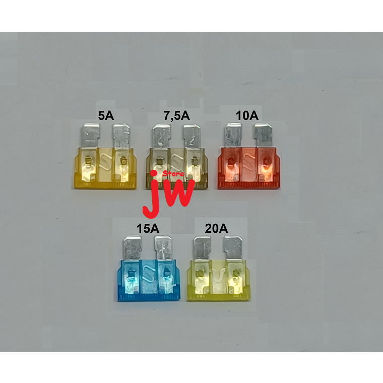 thumbnail image 2 of 225FWY Assorted Low Profile Mini Blade Fuse Lot – 5A, 7.5A, 10A, 15A, 20A, 25A, 30A (APS/ATT Style) 2 of 6