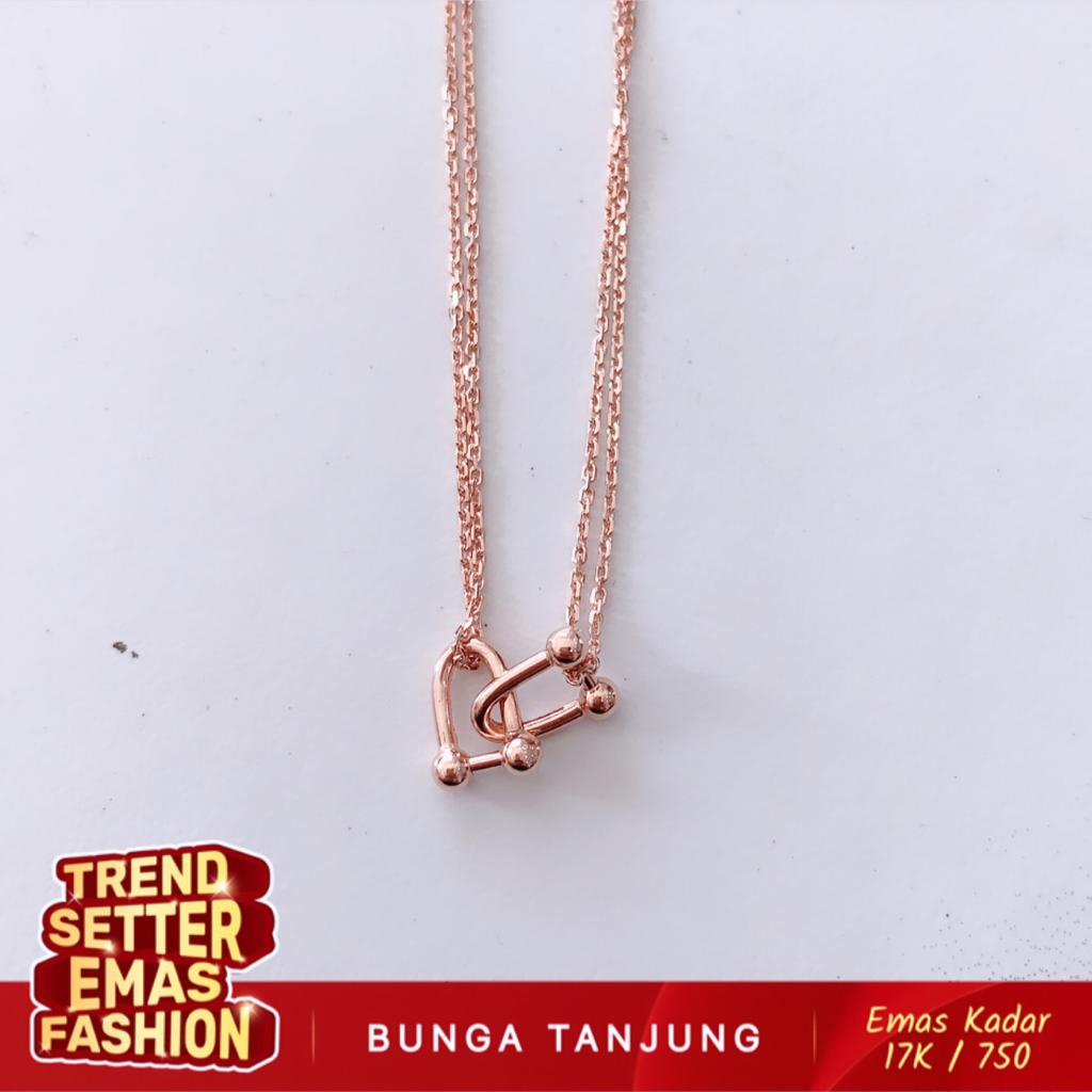 Jual KALUNG LUXURY 2 LAYER - EMAS 17K - BUNGA TANJUNG GOLD | Shopee