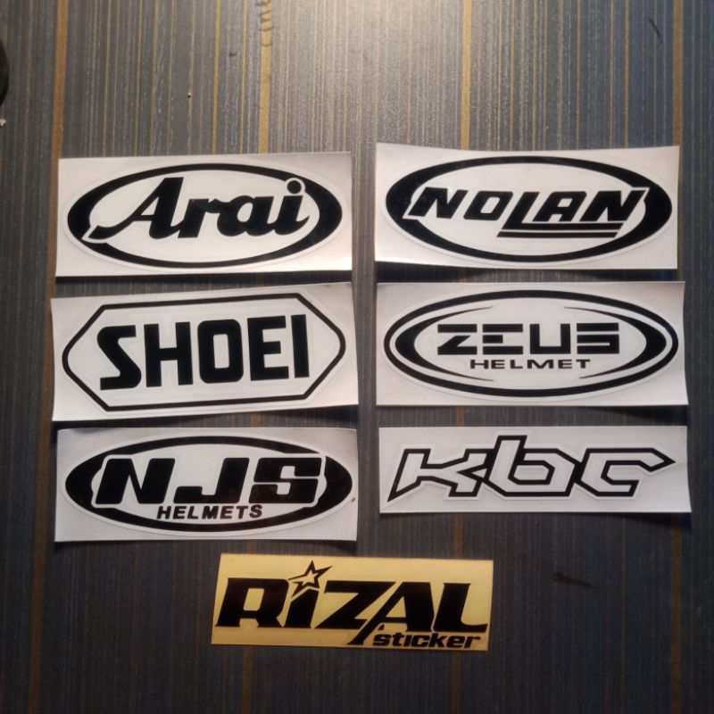 Jual STICKER ARAI, NOLAN, SHOEI, ZEUS, NJS, KBC STICKER CUTTING 11 x 4 ...