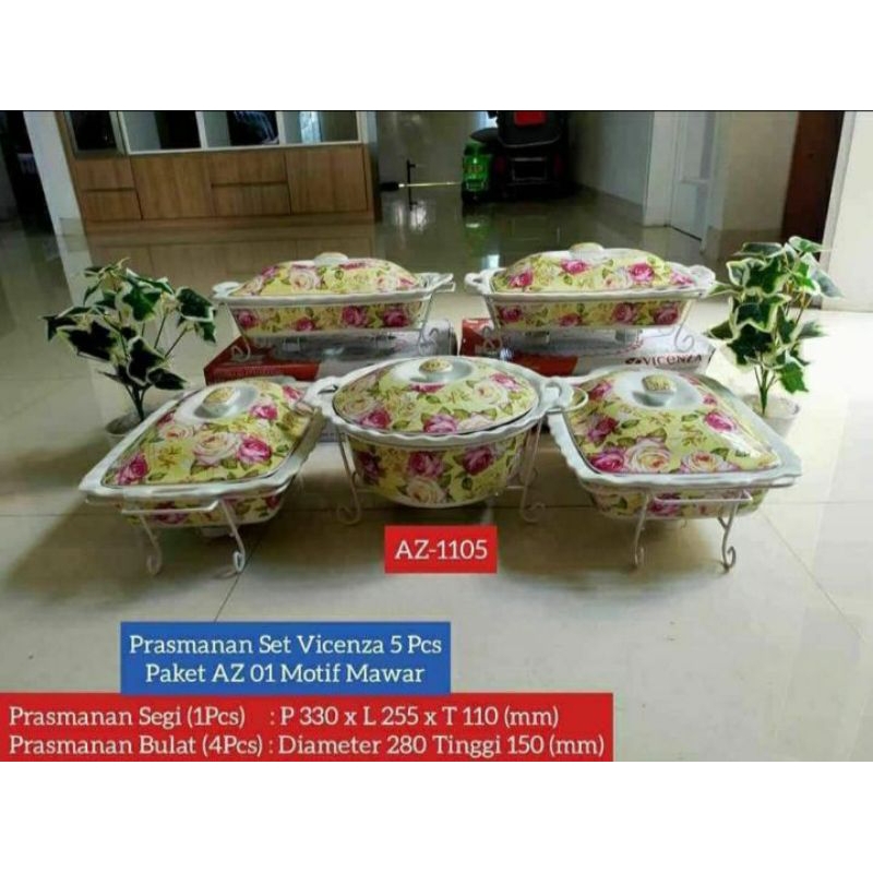 Jual Vicenza Prasmanan Set 5 Motif Marmer , Mawar, Melati, Ayana ...