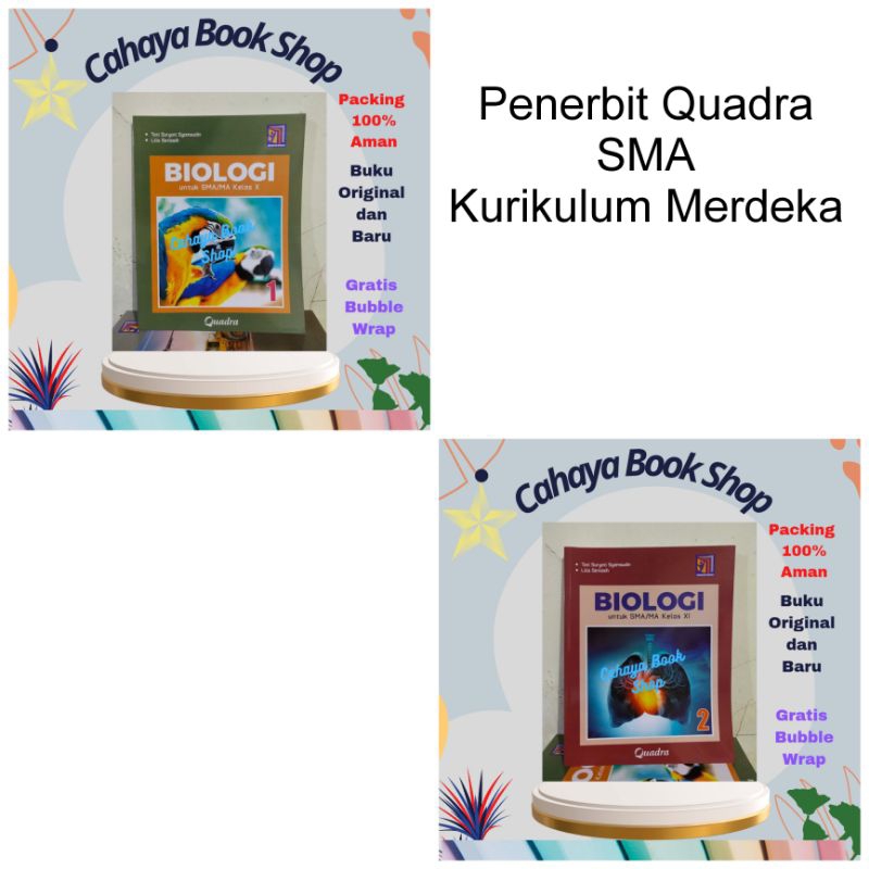 Jual Buku Biologi Kelas 10,11,12 SMA/MA Kurikulum Merdeka Quadra ...