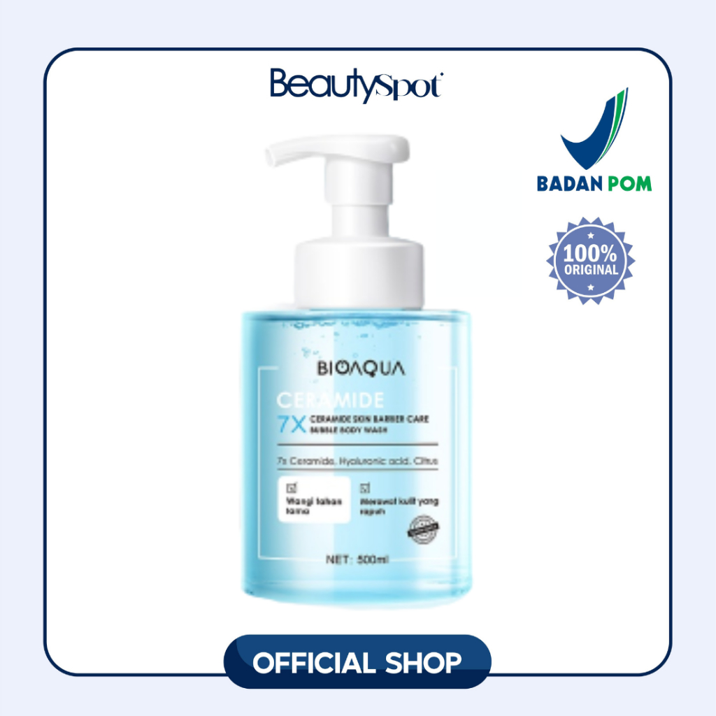 Jual BIOAQUA 7x Ceramide Skin Barrier Care Bubble Body Wash 500ml Shopee Indonesia