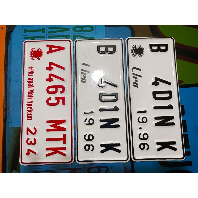 Jual PLAT NOMOR MOTOR STANDAR SAMSAT ASLI PAKE LOGO TIMBUL FONT LAMA ...