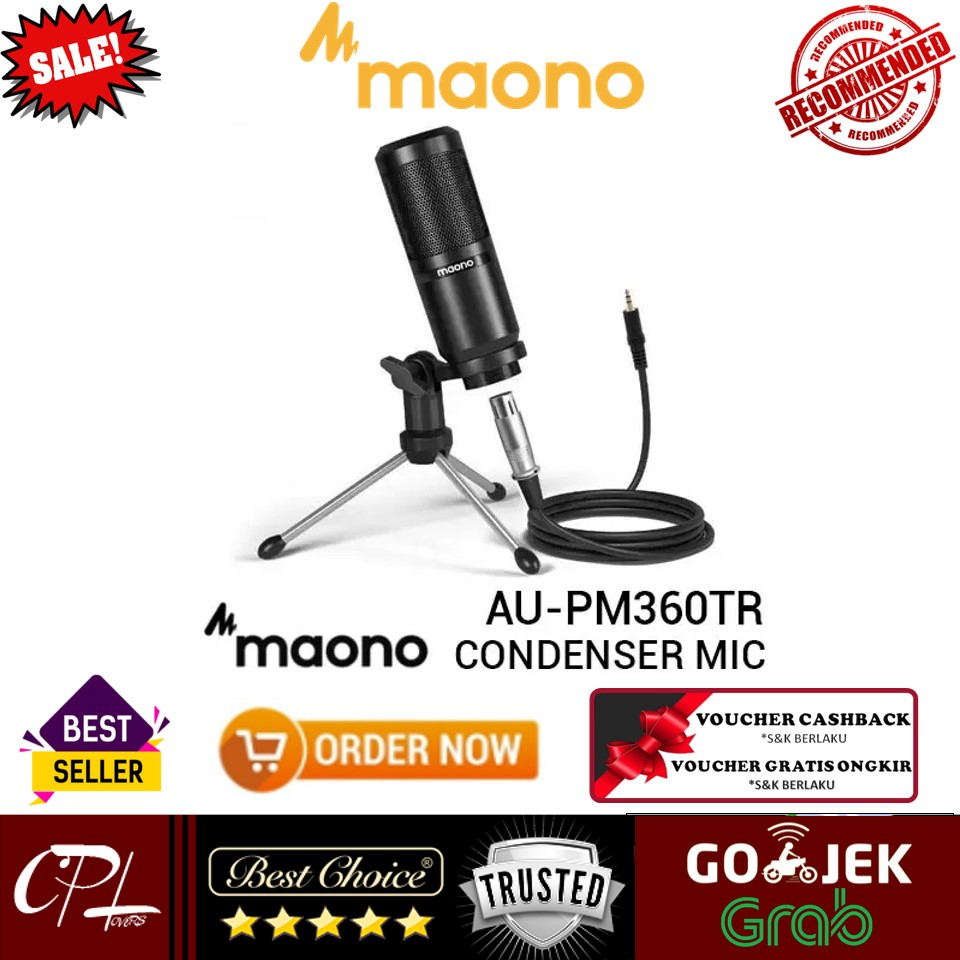 Jual Maono AU-PM360TR Condenser Microphone | Shopee Indonesia