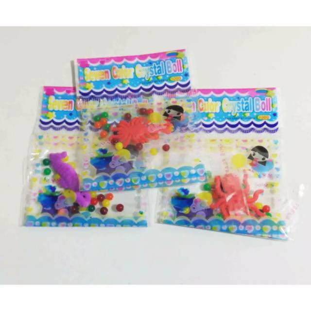 Jual [3 SACHET] Water Beads Hydrogel Multicolor Sea Animal Bola dan ...
