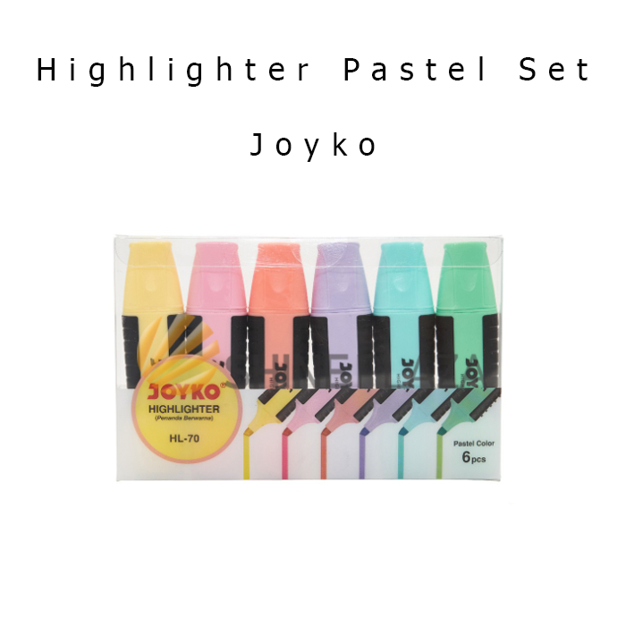 Jual Highlighter Joyko Set Pastel Color HL70 Penanda Berwarna Joyko
