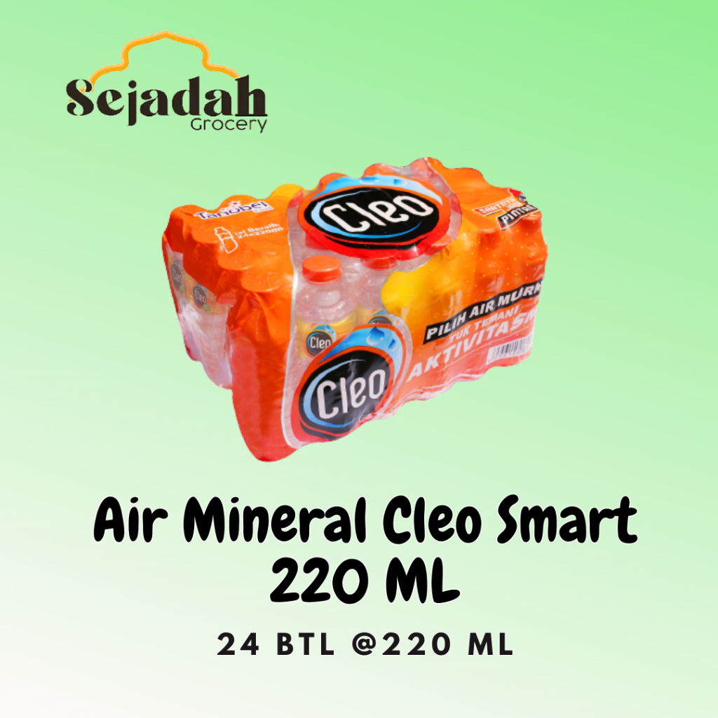 Jual Air Mineral Water Cleo Smart 220 Ml Gojek Only Shopee Indonesia 3824
