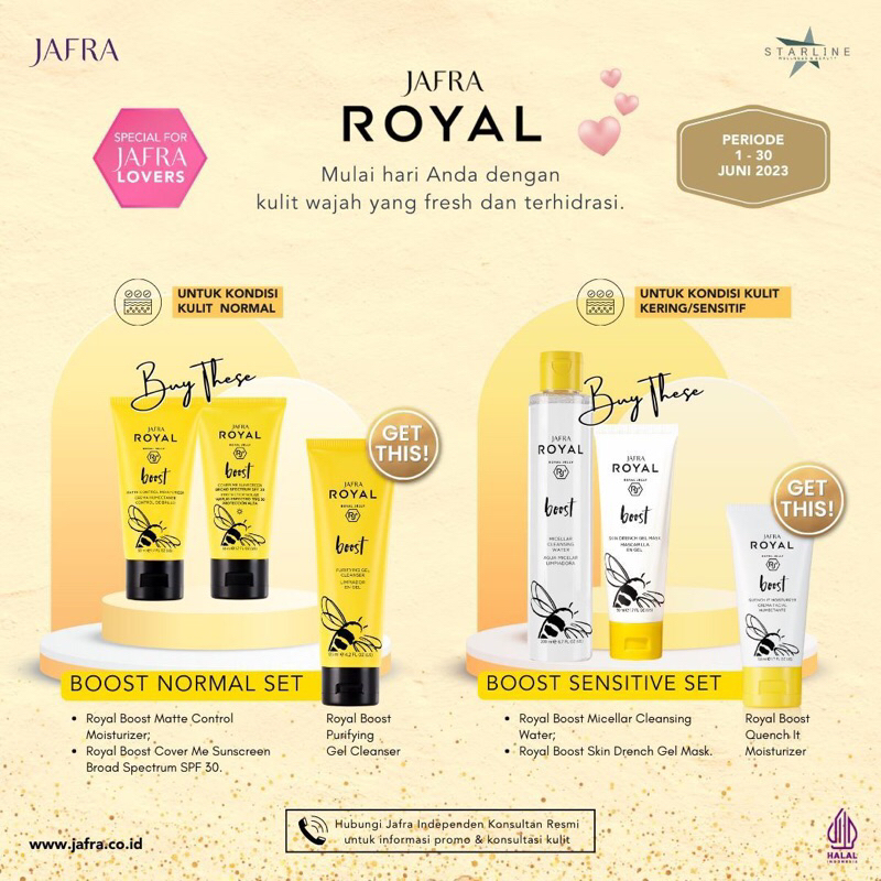 Jual JAFRA PROMO JUNI JAFRA ROYAL BOOST NORMAL SET JAFRA ROYAL BOOST