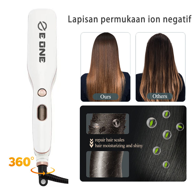 Jual E ONE catokan rambut smoothing ion 2in1 curly dan lurus catok ...
