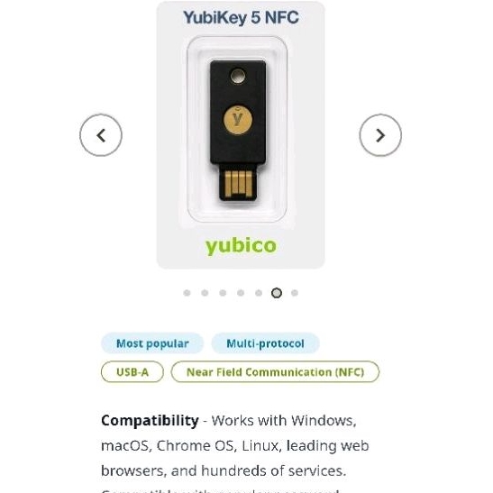 Jual Yubikey 5 NFC security key series NFC - Real Picture | Shopee ...