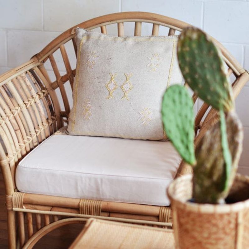 Jual kursi Rottan Alami(Natural Bangalow Split Cane Single Lounge ...
