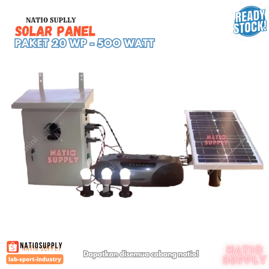 Jual Paket Solar Panel 20 WP, Inverter 500 Watt | Shopee Indonesia