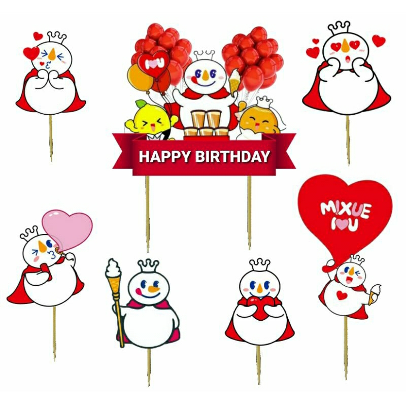 Jual Topper Cake/Cupcake Tambah Nama, Hiasan Kue Ulang Tahun, Motif