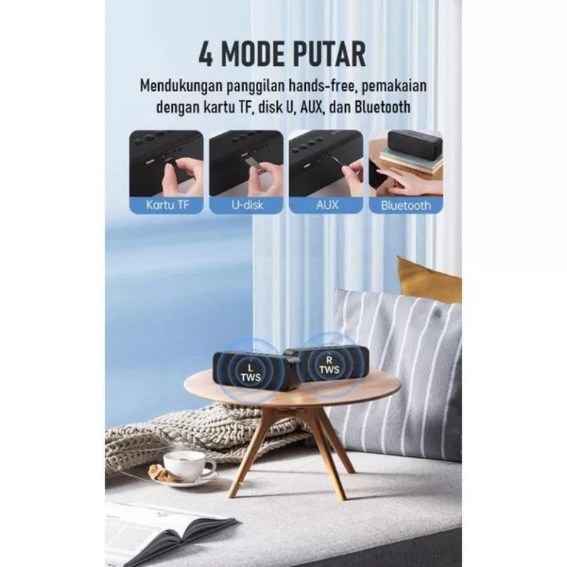 Jual ROBOT RB520 SPEAKER BLUETOOTH PORTABLE AUDIO SUPER BASS PLUS BUBLE ...